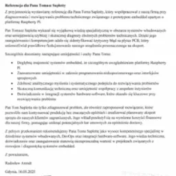 Referencje z firmy Maskservice przy rozwiązywaniu problemu w projekcie embedded systems