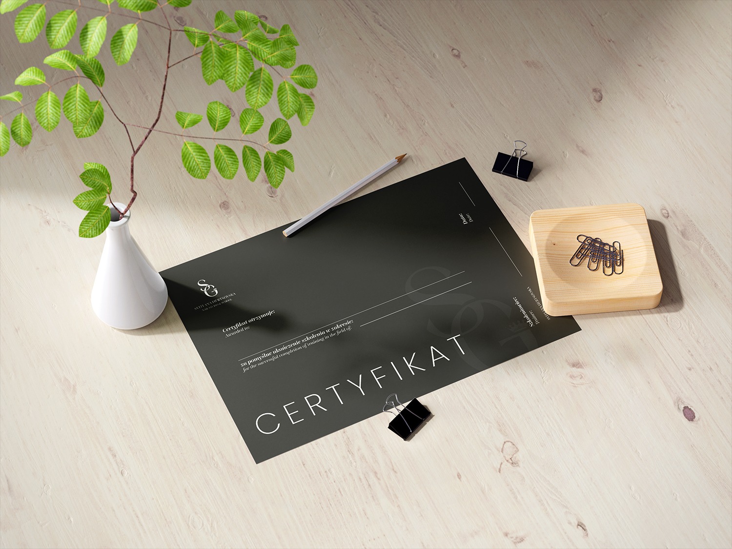 Eleganckie certyfikaty szkoleniowe