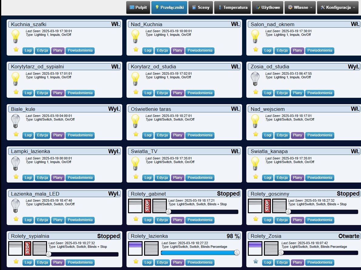 Automatyka oświetlania, rolety, i reszta