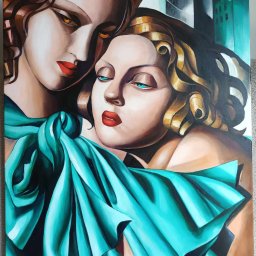 Kopia obrazu Tamary Łempickiej Dziewczyny olej na płótnie wiecej - www.malujemy.eu