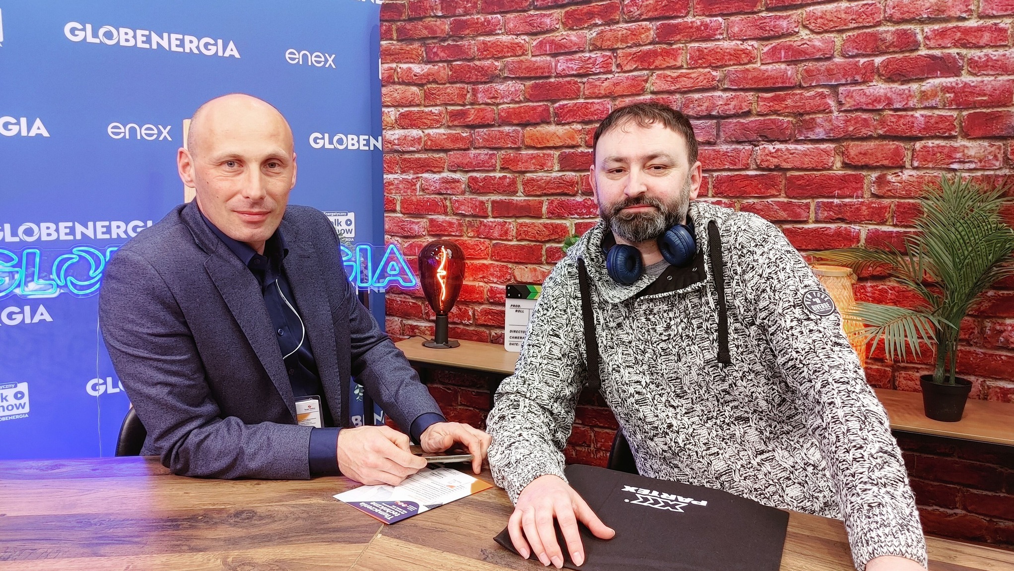 Dyrektor Generalny Marcin Wiśniewski wraz z Bogdanem Szymańskim z Globenergii