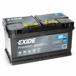 Akumulator samochodowy Exide Premium Carbon Boost 2.0, model EA852 o pojemności 85 Ah i prądzie rozruchowym 800 A(EN).