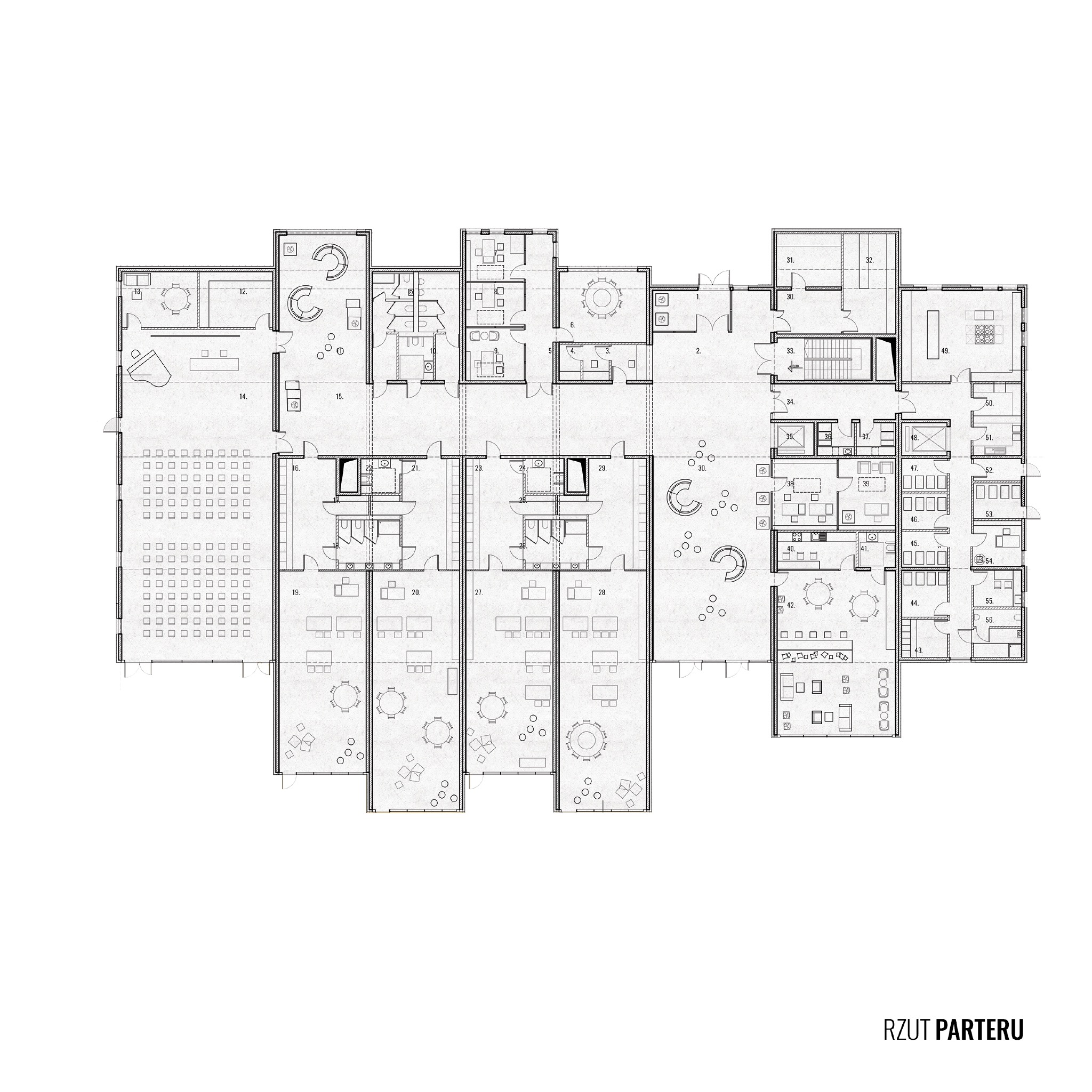 Rzut projektu przedszkola w jednej z podkrakowskich wsi.