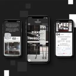 Strona internetowa oraz logo dla firmy Verona Mur Kam z branży kamieniarskiej.