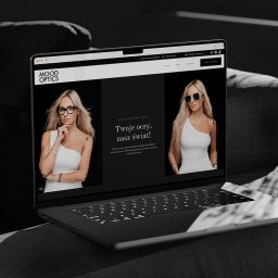 Sklep internetowy oraz logo z luksusowymi okularami dla Mood Optics.