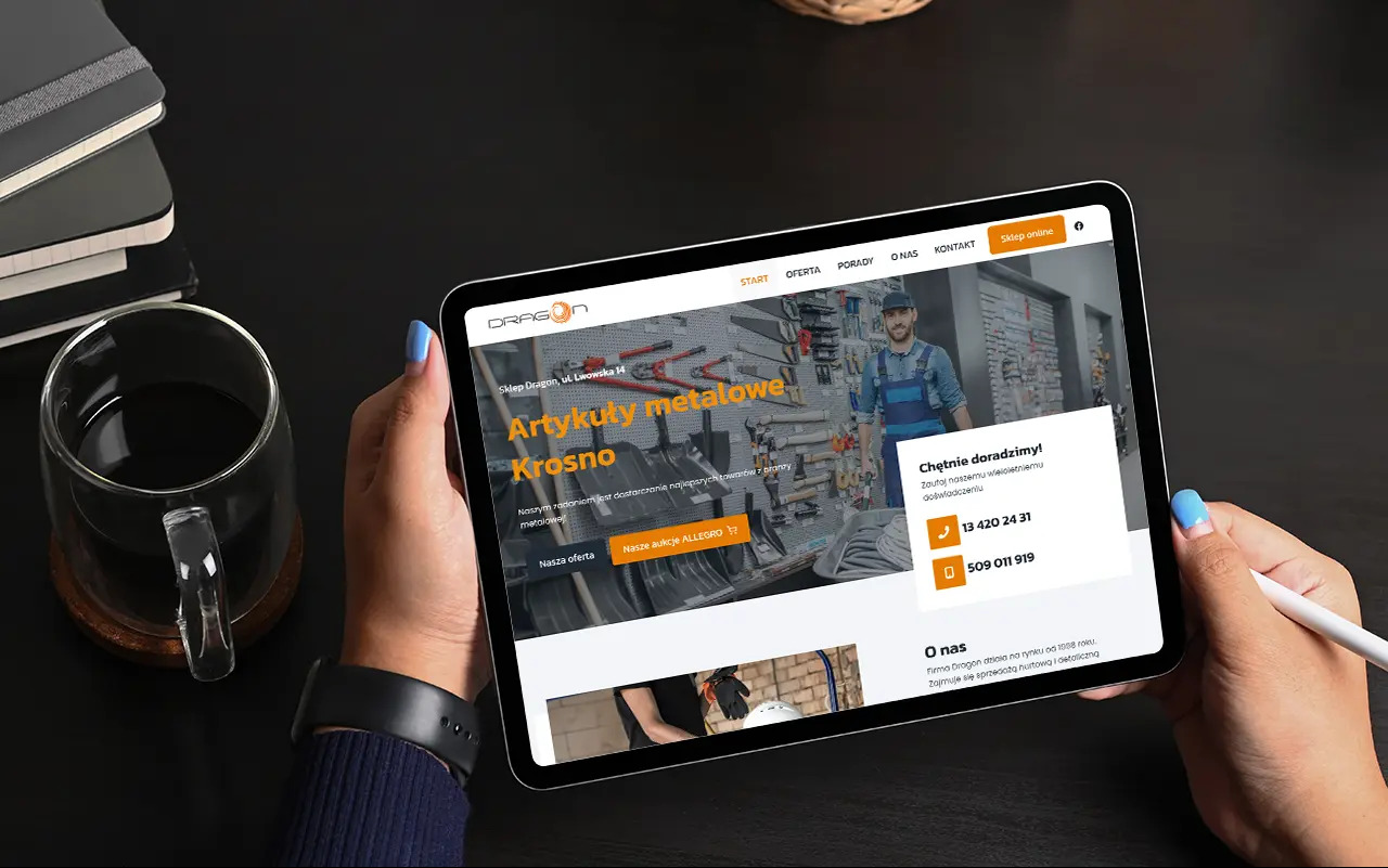 Strona internetowa dla firmy handlowej