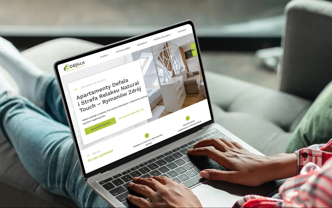 Strona internetowa dla noclegów