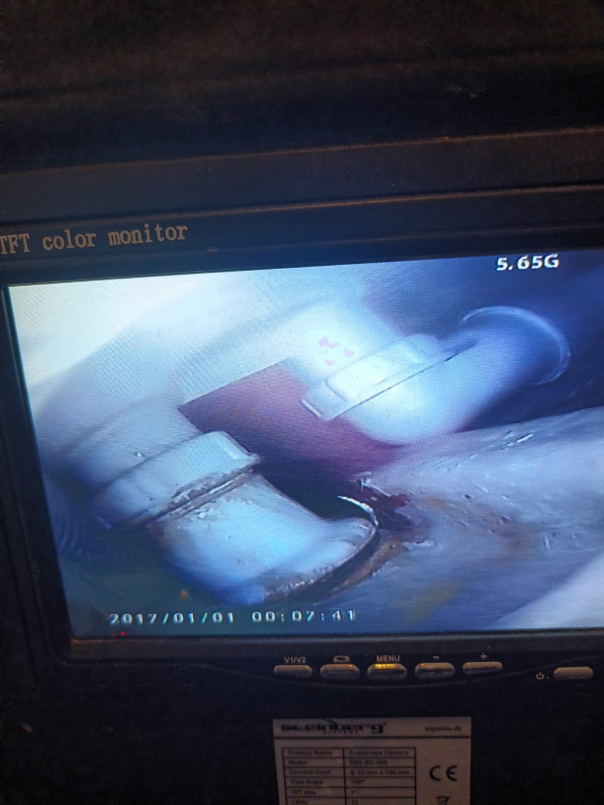 Obraz z kamery inspekcyjnej