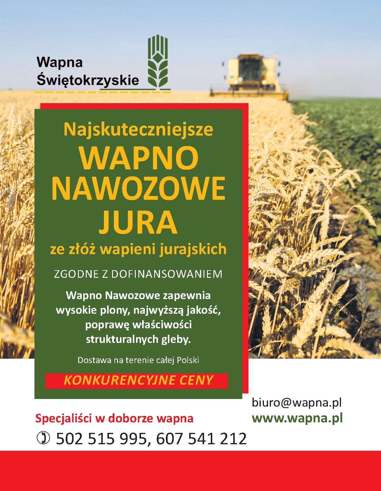 Wapna nawozowe- nawozy mineralne. Zapraszamy do współpracy.