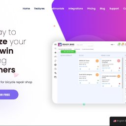 Strony internetowe & marketing - VNEA - Ekran interfejsu oprogramowania Ready.Bike do zarządzania serwisem rowerowym, prezentujący listę zleceń w różnych statusach: 'Nowe w serwisie', 'Do zrobienia', 'W trakcie realizacji' i 'Zrobione'...