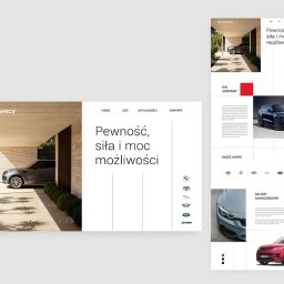WEBYJUICE SPÓŁKA Z OGRANICZONĄ ODPOWIEDZIALNOŚCIĄ - Projekt strony internetowej prezentujący samochody marki Bońkowscy, z nowoczesnym designem i minimalistycznym układem graficznym.