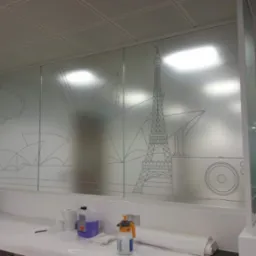 grafika na folii mrozonej