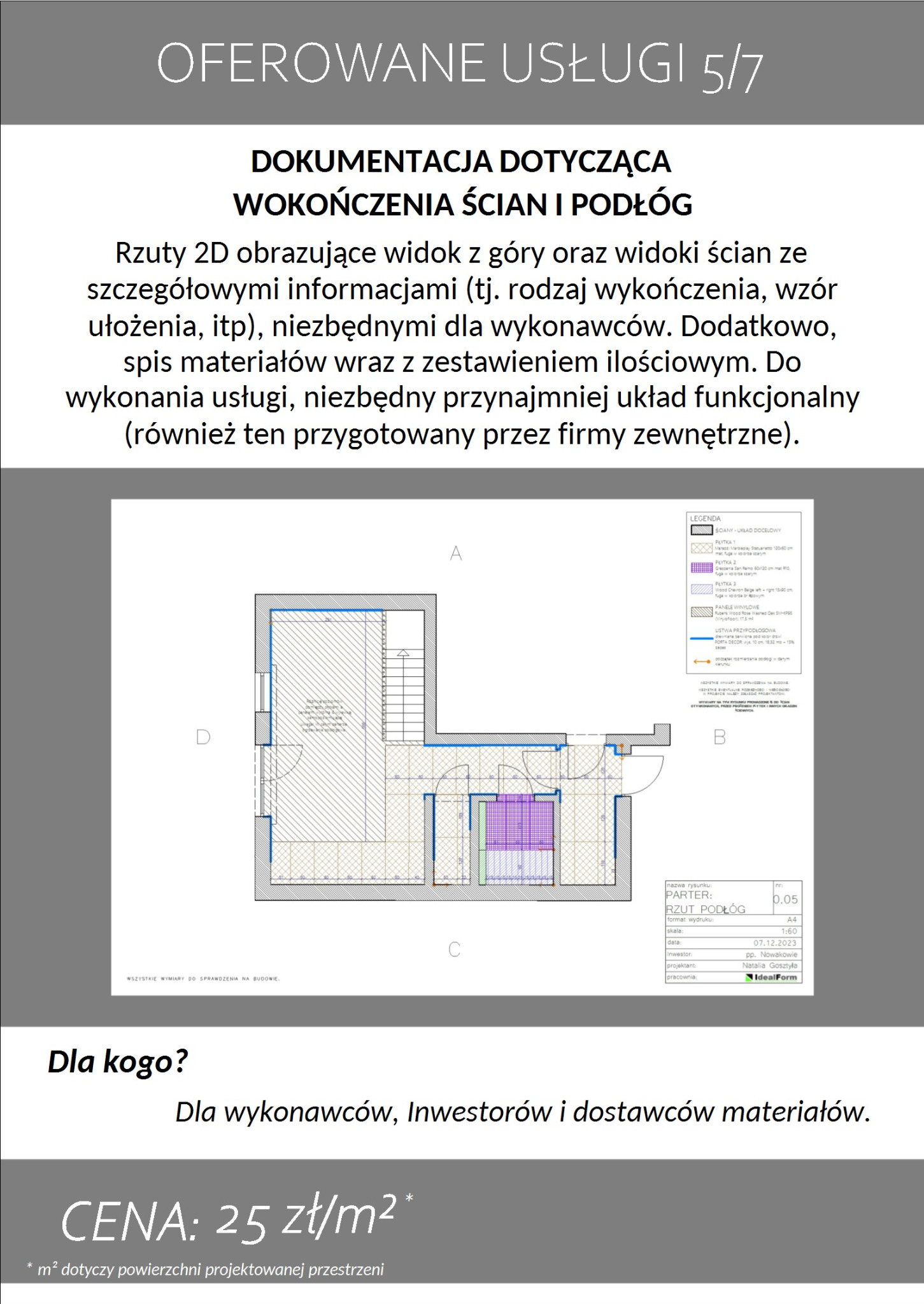 Dokumentacja - ściany i podłogi