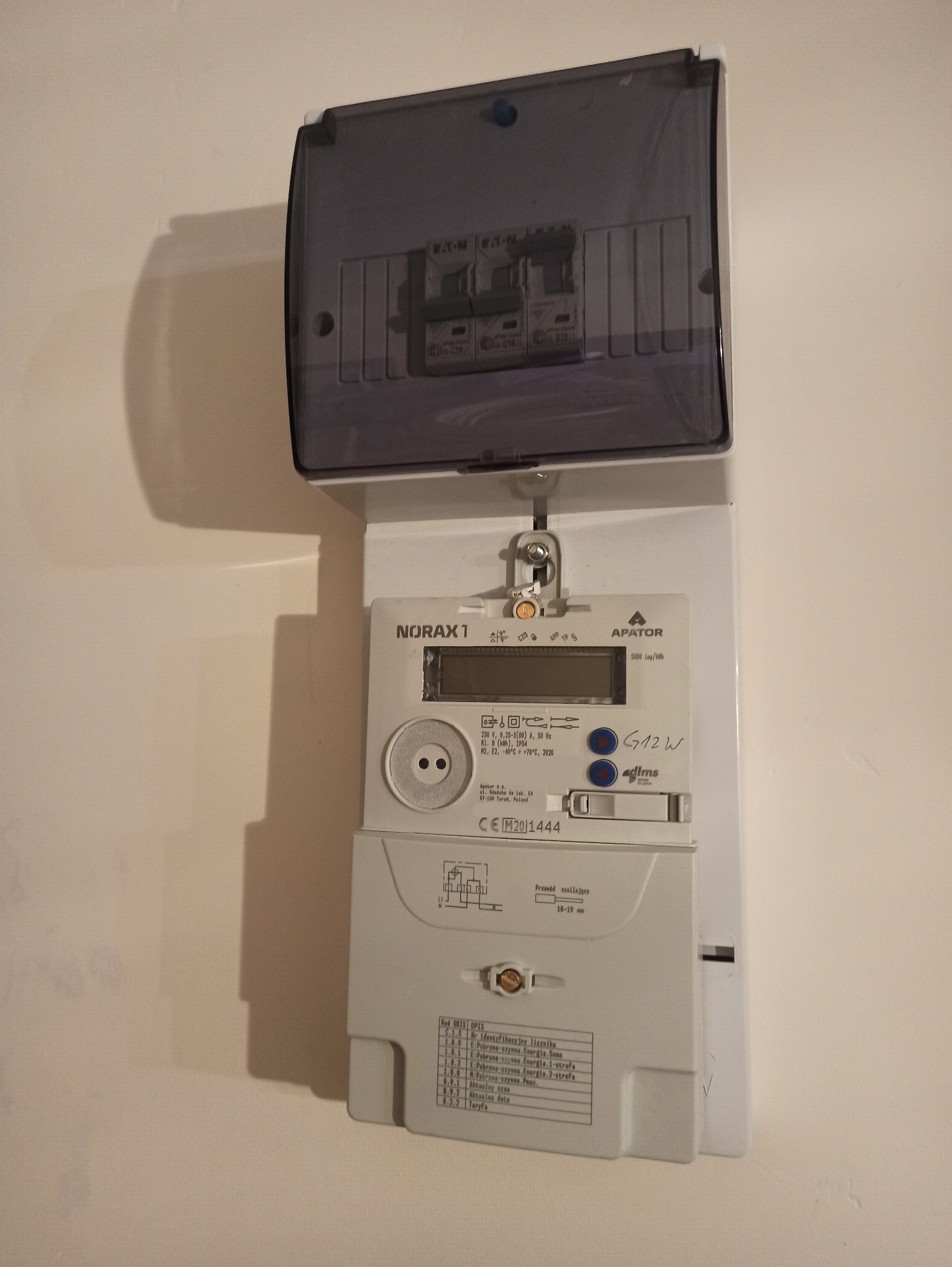 Wymiana tablicy licznikowej.