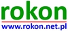 Logo firmy ROKON z zielonym napisem nazwy i adresem strony internetowej www.rokon.net.pl, podkreślone cienką, czerwoną linią.