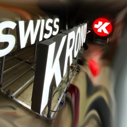 SANITECH SPÓŁKA Z OGRANICZONĄ ODPOWIEDZIALNOŚCIĄ - SWISS KRONO ŻARY logo podświetlane przed montażem