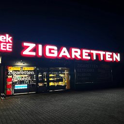 SANITECH SPÓŁKA Z OGRANICZONĄ ODPOWIEDZIALNOŚCIĄ - Zigaretten napis świecący z przodu i z tyłu Łęknica noc