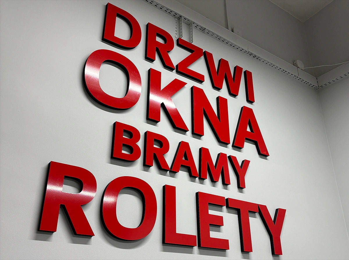 Napis 3d drzwi okna rolety bramy