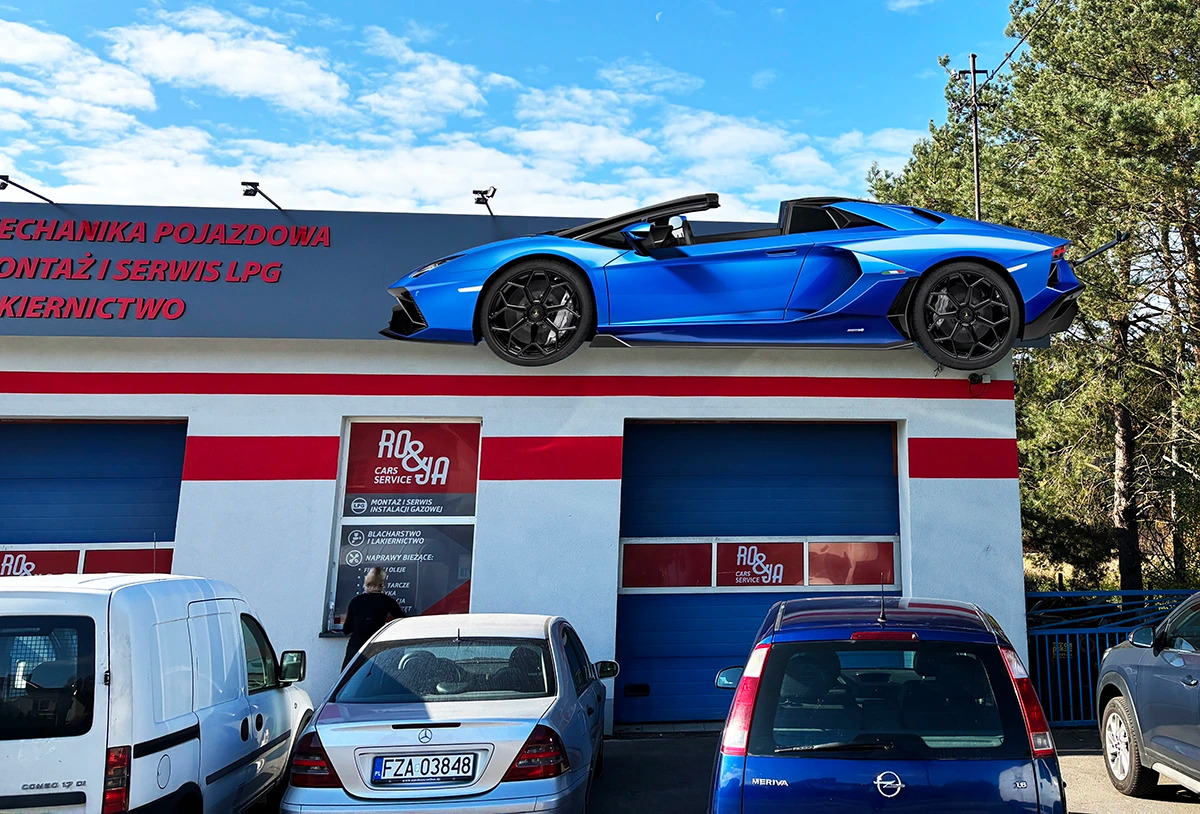lamborghini tablica reklamowa Żary