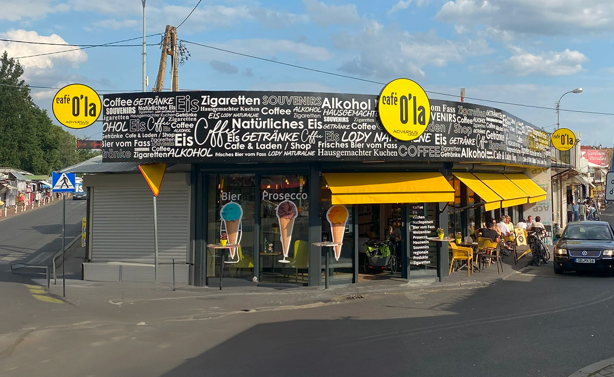cafe ola Łęknica tablice reklamowe