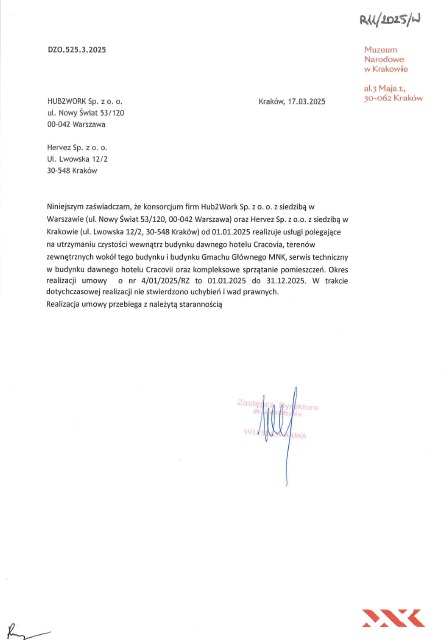 Referencje Muzeum Narodowe w Krakowie