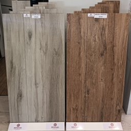 Posiadamy na sprzedaż 2 kolekcje płytek  o wymiarze 120x20 imitująca panel podłogowy gres rektyfikowany o klasie ścieralności 4, zainteresowane osoby proszę o kontakt podeśle wyraźne fotki płytek  w razie pytań pisz lub dzwoń cena netto 60zł wystawiamy FV