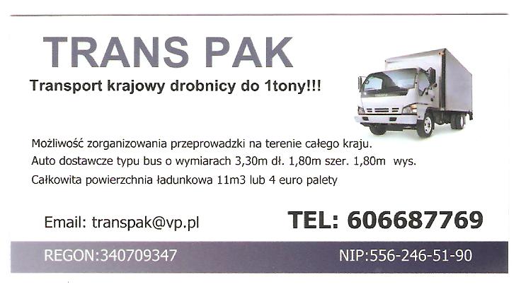Transport krajowy i międzynarodowy drobnicy przeprowadzki