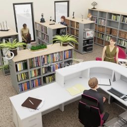 zapraszamy do przyjaznego wnętrza biblioteki publicznej