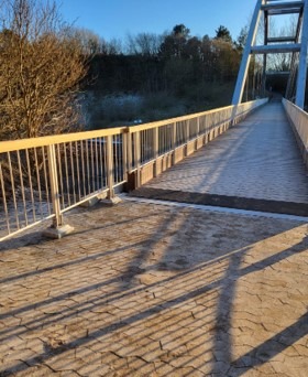 Poręcze mostu w Aalborgu. Materiał 316L. Długość barierek 160 m