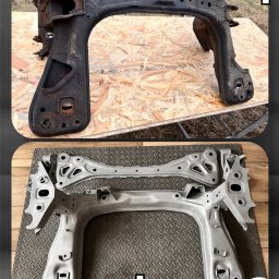 Piaskowanie elementów podwozia 