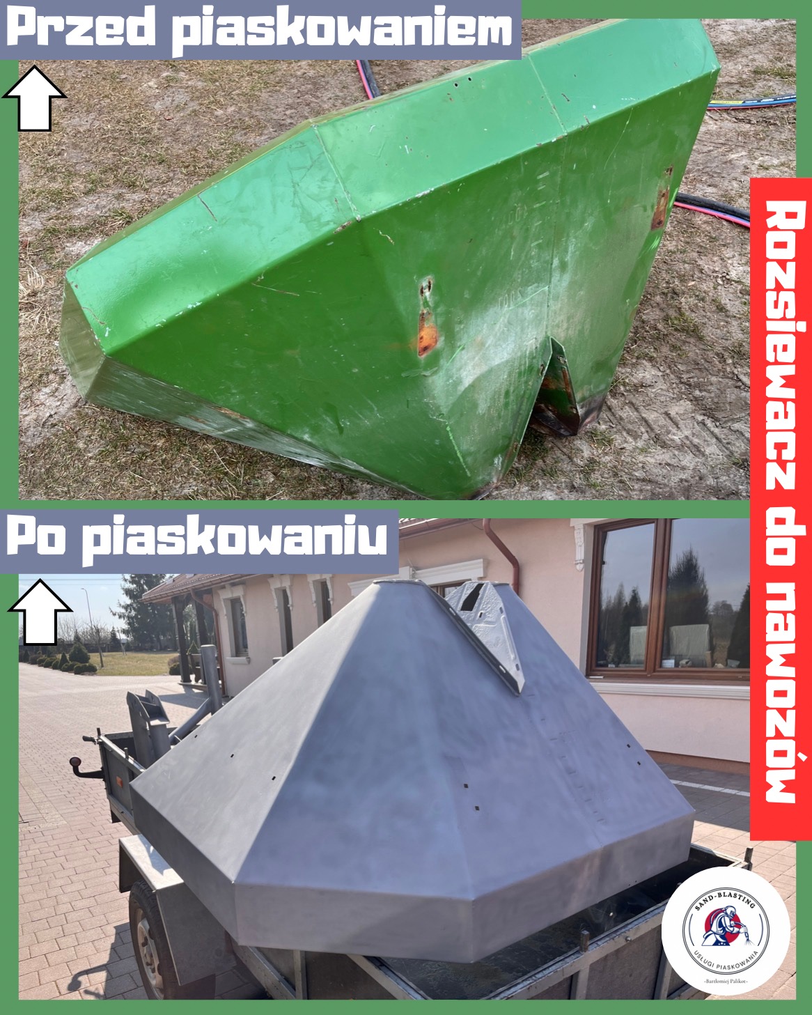 Piaskowanie maszyn rolniczych