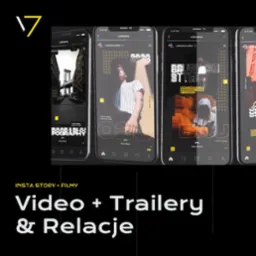 Prezentacja projektów wideo na ekranach smartfonów, ukazujących różnorodne style i motywy, w tym miejski krajobraz, portret i abstrakcyjne kompozycje, przeznaczonych do publikacji jako relacje...