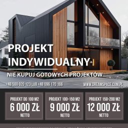 INDYWIDUALNE PROJEKTY DOMÓW OD 6000 PLN ZA 100 METRÓW - STUDIO DREAMSPACE.COM.PL - Pierwszorzędne Biuro Projektowe Katowice