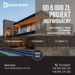 INDYWIDUALNE PROJEKTY DOMÓW OD 6000 PLN ZA 100 METRÓW - STUDIO DREAMSPACE.COM.PL - Rewelacyjne Projektowanie Hal Katowice