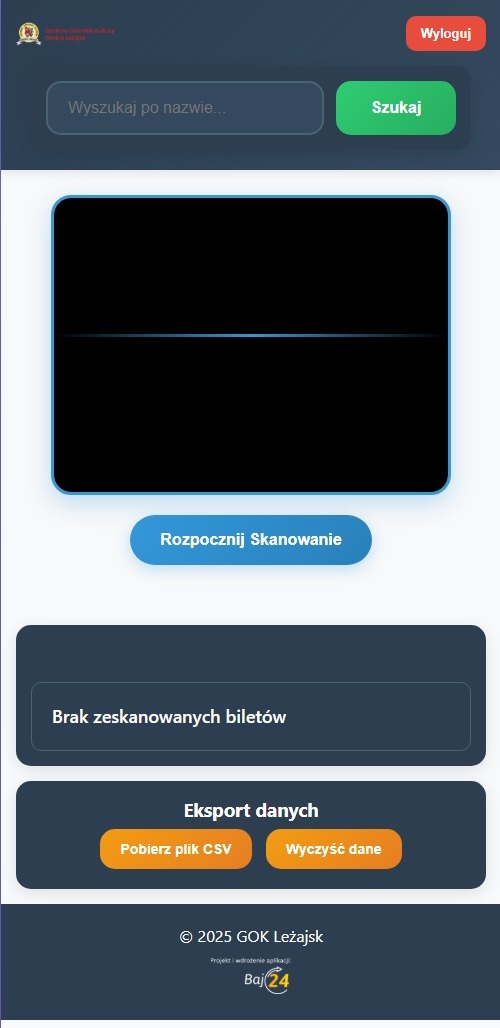 Aplikacja do kontroli biletów.