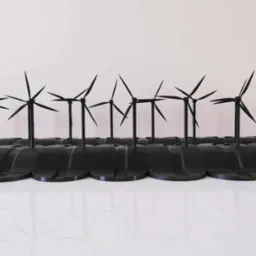 Makieta farmy wiatrowej druk 3D FDM PET-G