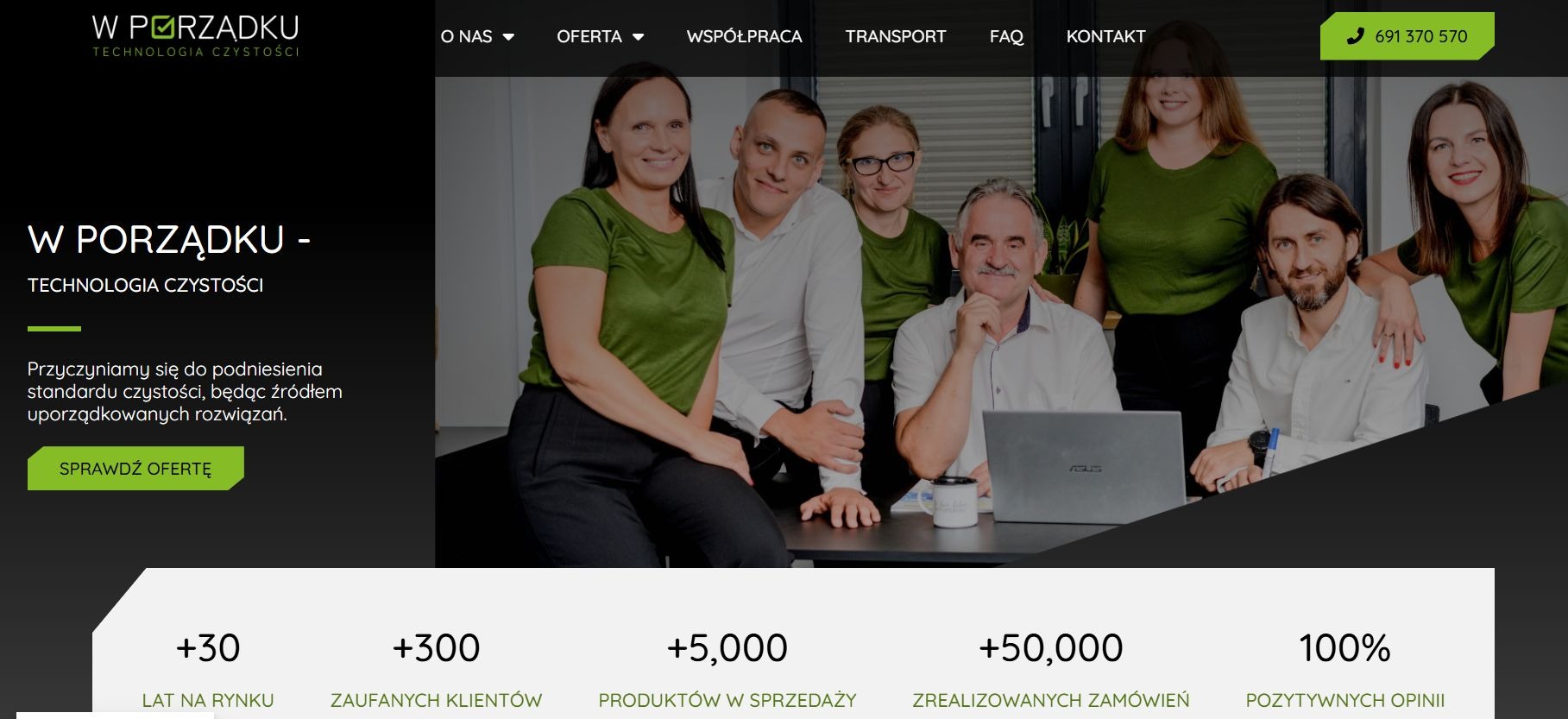 Strona www dla Hurtowni Artykułów Chemicznych w Łodzi