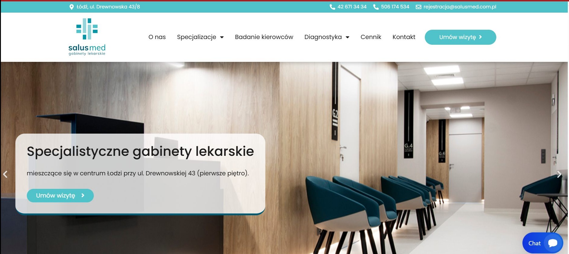 Strona www dla prywatnej przychodni w Łodzi