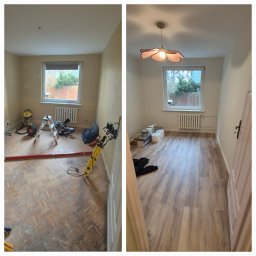 Szpachlowanie, malowanie, wymiana paneli, gniazd, łączników, lamp