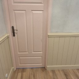 Szpachlowanie, malowanie drzwi, futryn, wymiana paneli, montaż boazerii angielskiej 