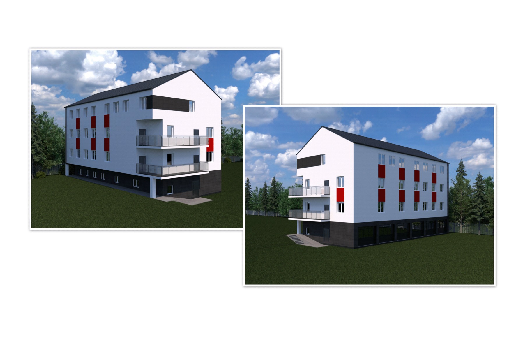 Projekty 3D - stoiska targowe, wizualizacja poddasza, pergoli oraz automatu BitCoin.