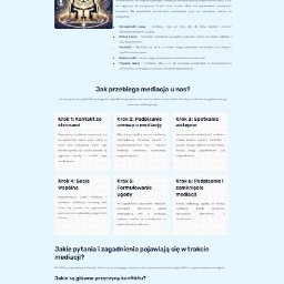 BROKER BUSINESS SPÓŁKA Z OGRANICZONĄ ODPOWIEDZIALNOŚCIĄ - Strona internetowa poświęcona mediacji, z nagłówkiem 'Mediacja: Twoja droga do szybkiego porozumienia', sekcjami opisującymi proces mediacji krok po kroku, pytaniami i zagadnieniami,...