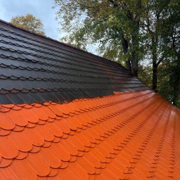 Czyszczenie mocno brudnego dachu piekarni - Wrocław 