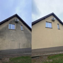Chemiczne czyszczenie elewacji + mycie gorącą wodą