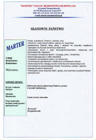 "MARTER" - Obróbki blacharskie Warszawa