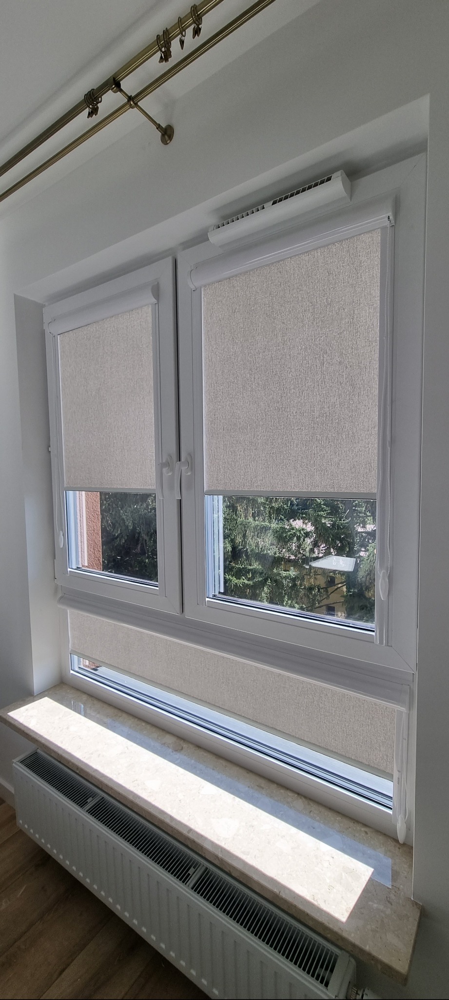 Rolety w kasecie - materiał półprzepuszczalny