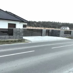 Przęsła proszkowo malowane +brama + furtka z napędami