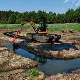 melioracja na terenie torfowym podmokłym
