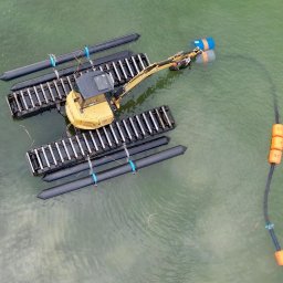 refulacja plaży, koparką pływającą z pompą refulacyjną Dragflow