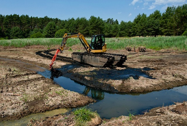 melioracja na terenie torfowym podmokłym